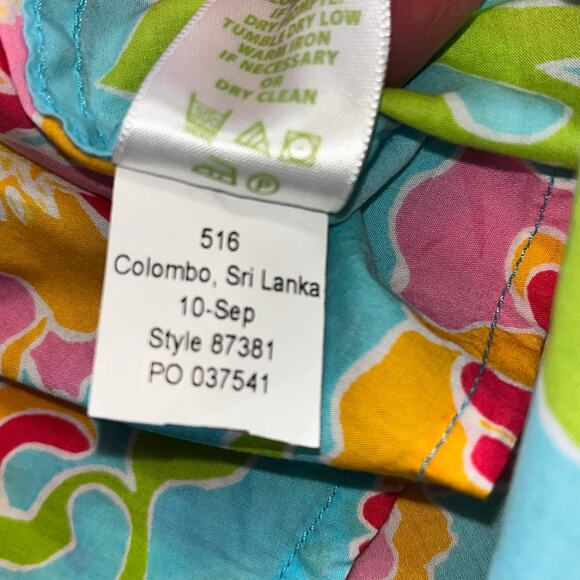Lilly Pulitzer Floral Blouse - Blue and Pink - Picture 7 of 10
